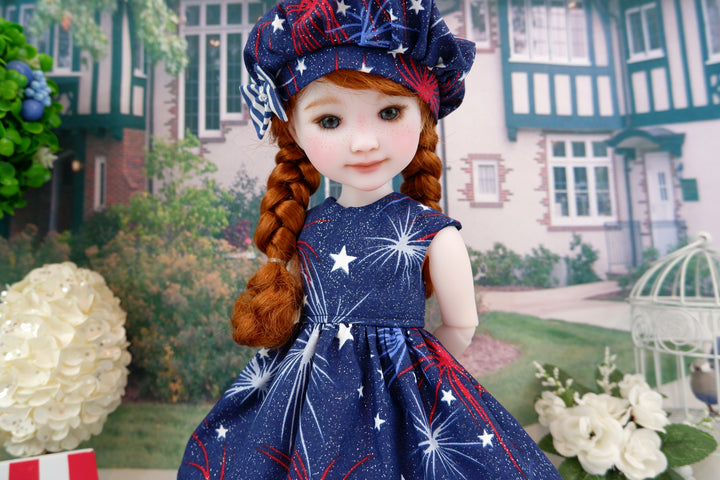 Fireworks for the 4th - dress with boots for Ruby Red Fashion Friends doll