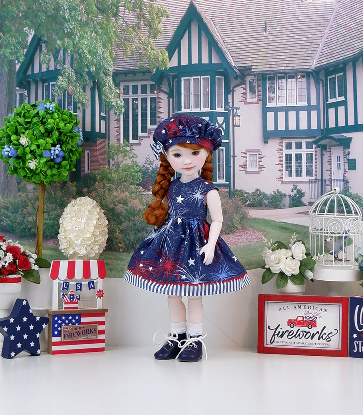 Fireworks for the 4th - dress with boots for Ruby Red Fashion Friends doll