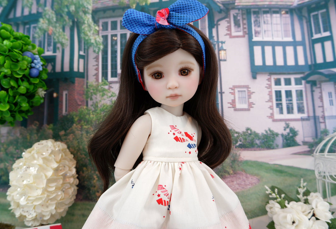 Fireworks Stand - dress with boots for Ruby Red Fashion Friends doll