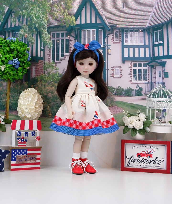 Fireworks Stand - dress with boots for Ruby Red Fashion Friends doll