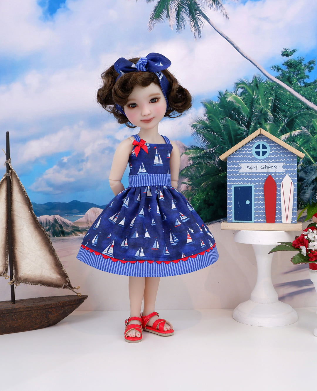 First Mate - dress with sandals for Ruby Red Fashion Friends doll