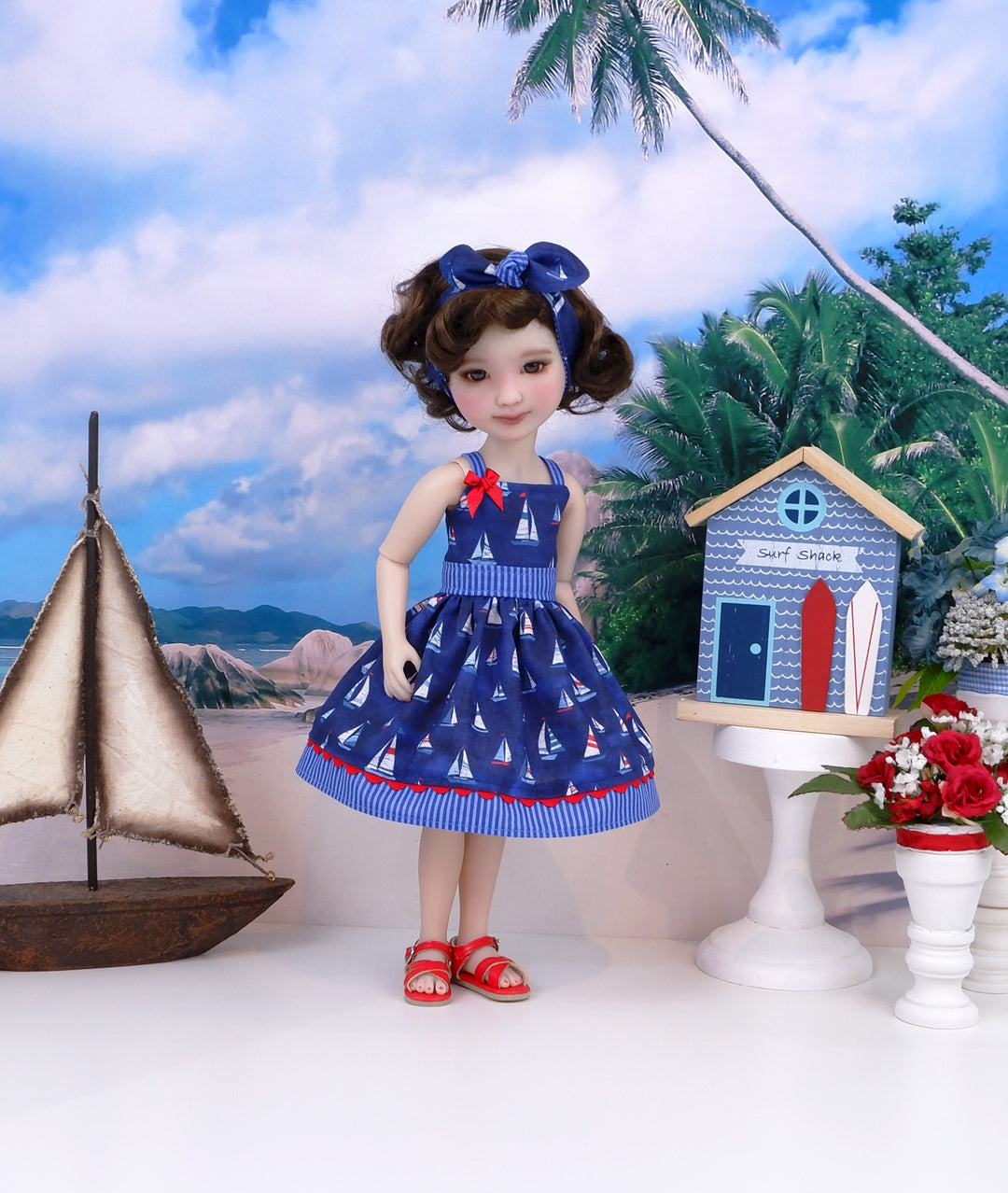 First Mate - dress with sandals for Ruby Red Fashion Friends doll