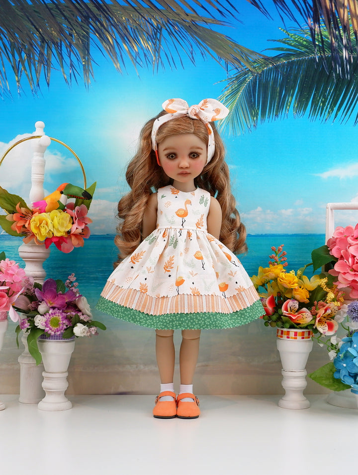 Flamingo Islands - dress with shoes for Ruby Red Fashion Friends doll