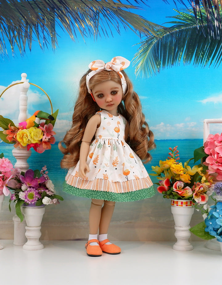 Flamingo Islands - dress with shoes for Ruby Red Fashion Friends doll
