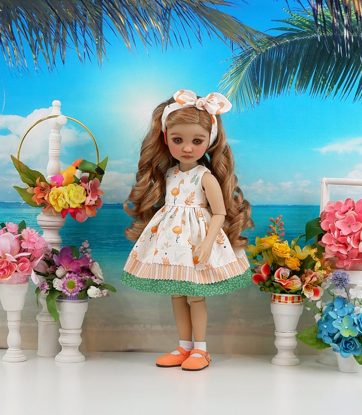 Flamingo Islands - dress with shoes for Ruby Red Fashion Friends doll