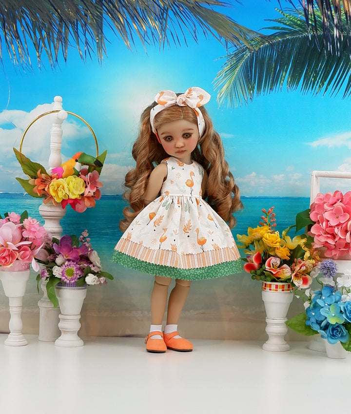 Flamingo Islands - dress with shoes for Ruby Red Fashion Friends doll