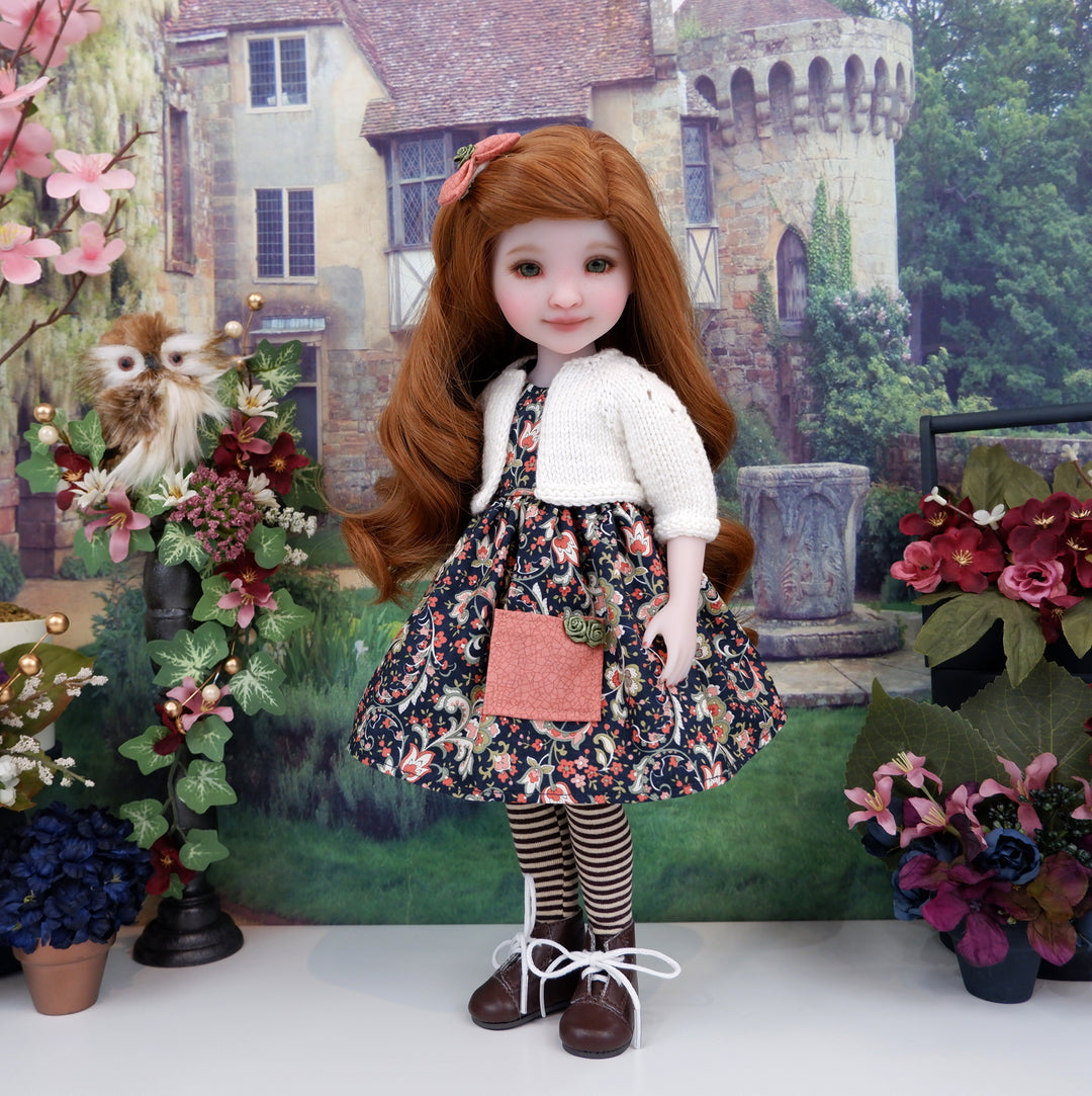 Flemish Flourish - dress with sweater & boots for Ruby Red Fashion Friends doll