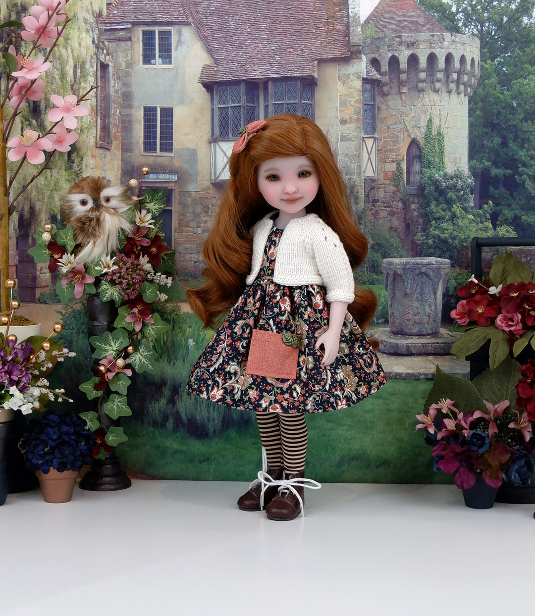 Flemish Flourish - dress with sweater & boots for Ruby Red Fashion Friends doll