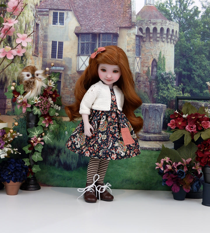 Flemish Flourish - dress with sweater & boots for Ruby Red Fashion Friends doll