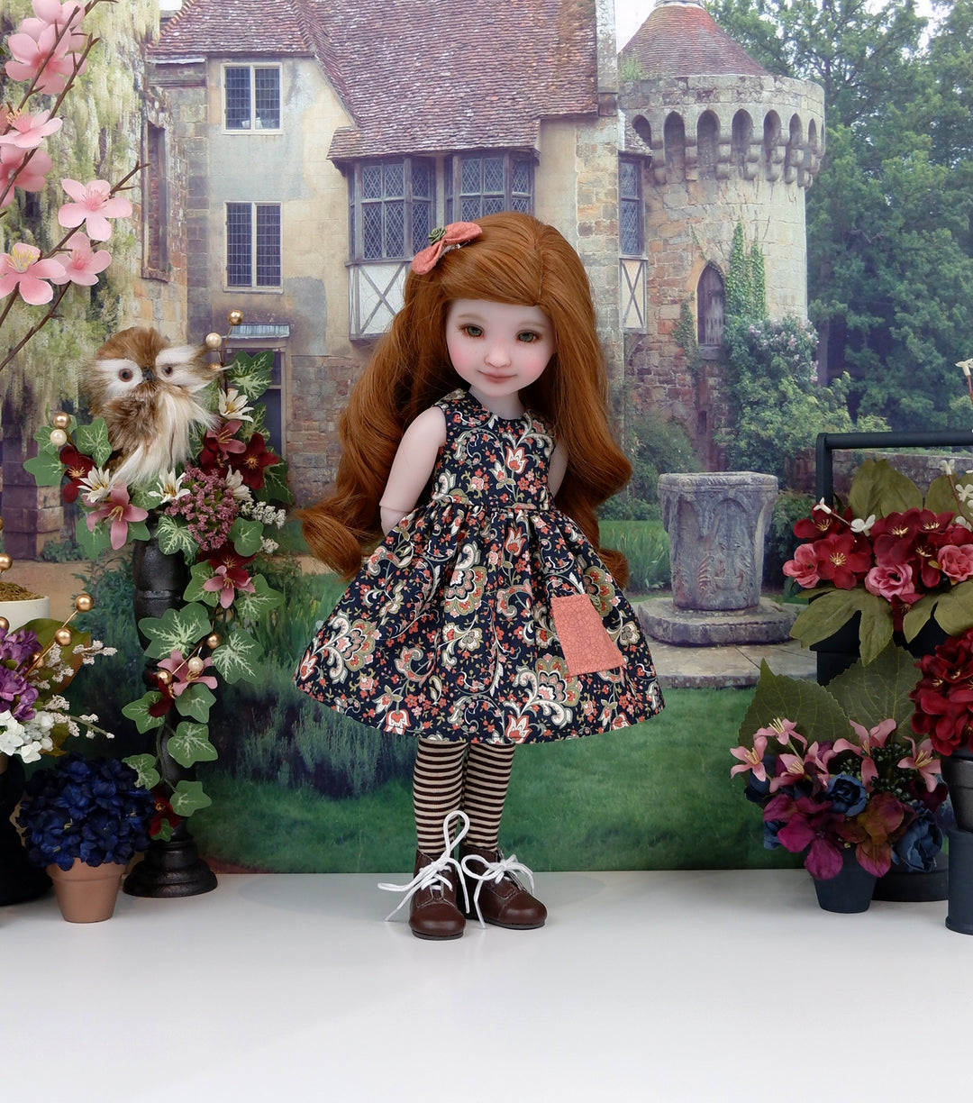 Flemish Flourish - dress with sweater & boots for Ruby Red Fashion Friends doll