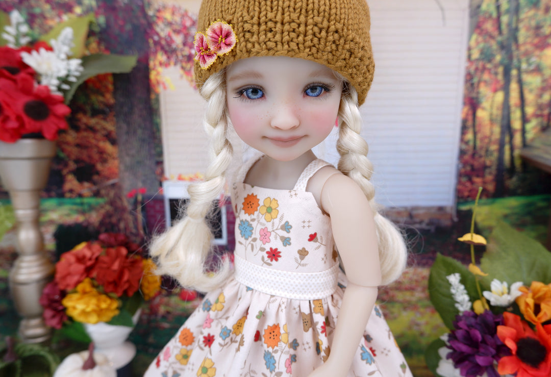 Floral Autumn - dress and sweater with shoes for Ruby Red Fashion Friends doll