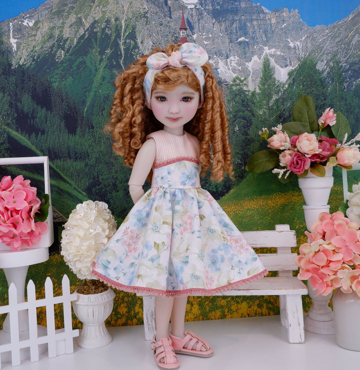 Floral Bliss - dress and sandals for Ruby Red Fashion Friends doll