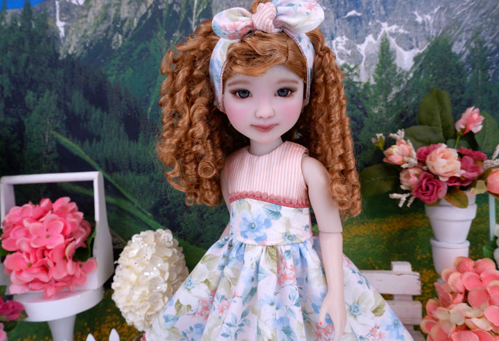Floral Bliss - dress and sandals for Ruby Red Fashion Friends doll