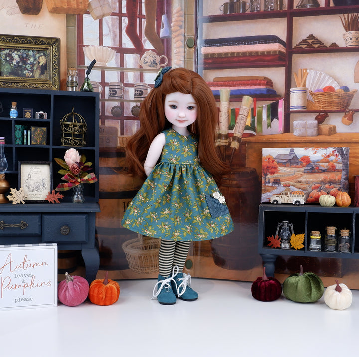 Floral Flourish - dress with boots for Ruby Red Fashion Friends doll