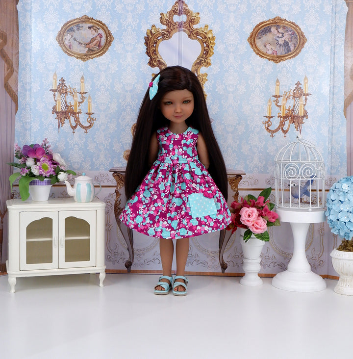 Floral Intensity - dress with sandals for Ruby Red Fashion Friends doll