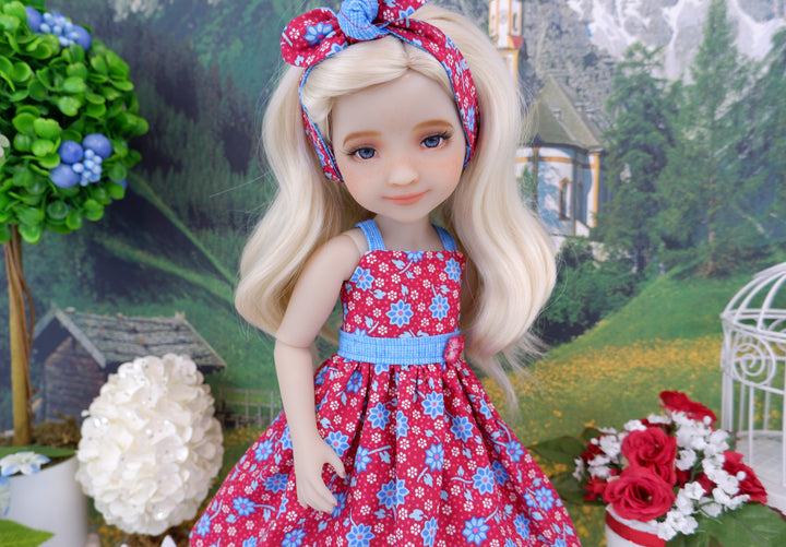 Floral Jubilee - dress and shoes for Ruby Red Fashion Friends doll