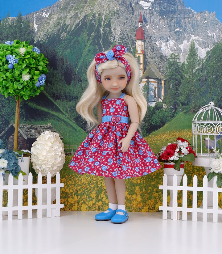 Floral Jubilee - dress and shoes for Ruby Red Fashion Friends doll