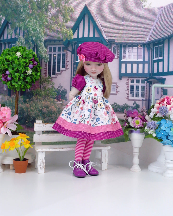 Floral Minnie - dress with boots for Ruby Red Fashion Friends doll