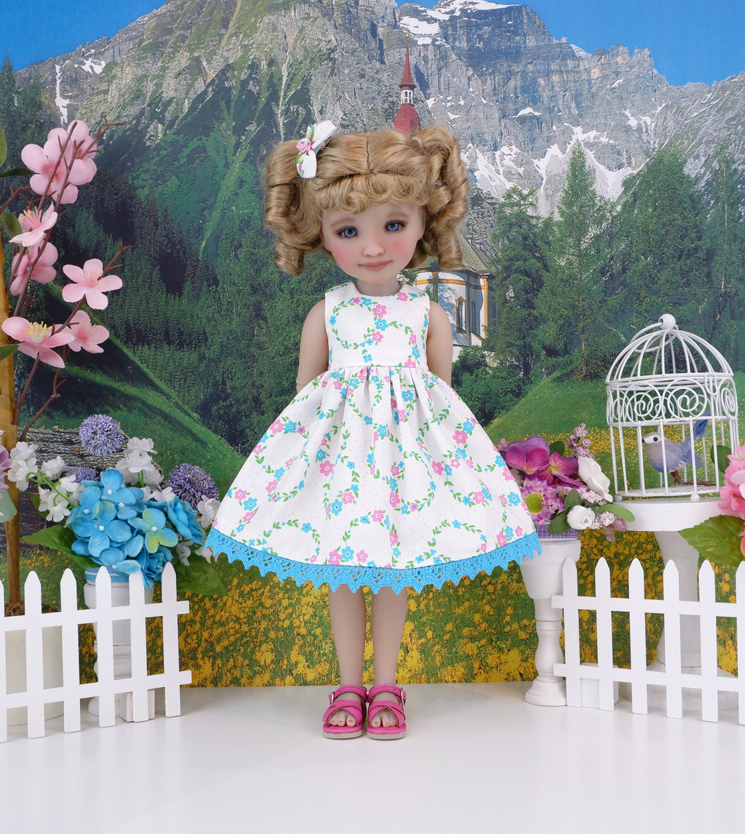 Floral Wreath - dress with sandals for Ruby Red Fashion Friends doll