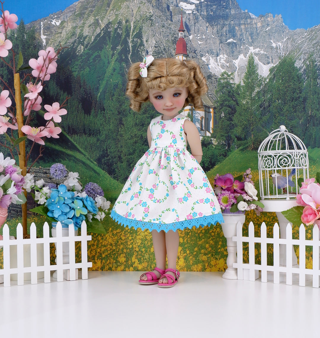 Floral Wreath - dress with sandals for Ruby Red Fashion Friends doll