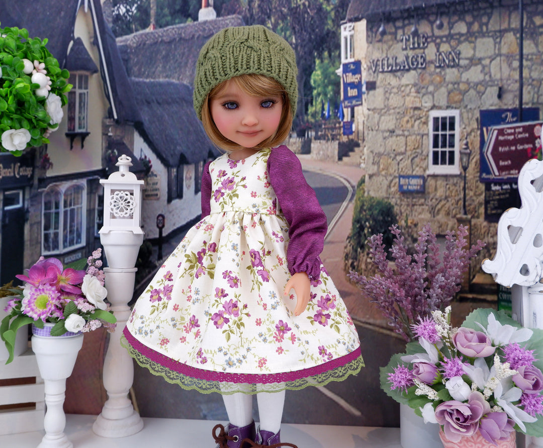 Flowering Thicket - dress ensemble with boots for Ruby Red Fashion Friends doll