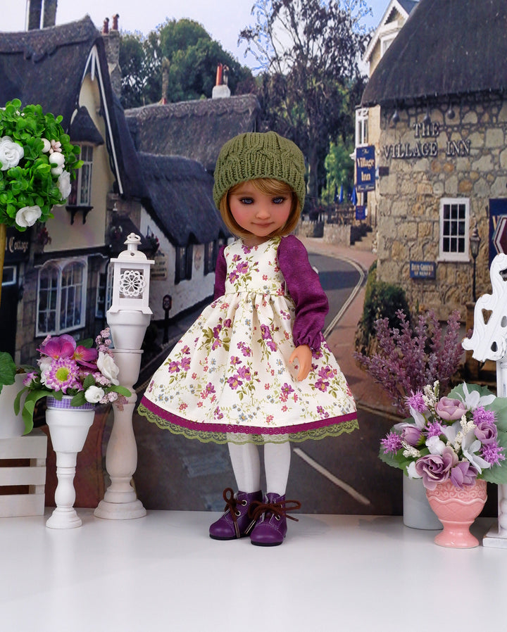 Flowering Thicket - dress ensemble with boots for Ruby Red Fashion Friends doll