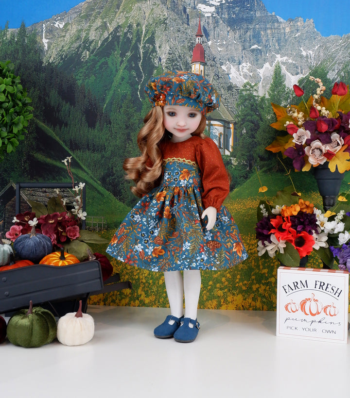 Flowers & Pine - dress with shoes for Ruby Red Fashion Friends doll