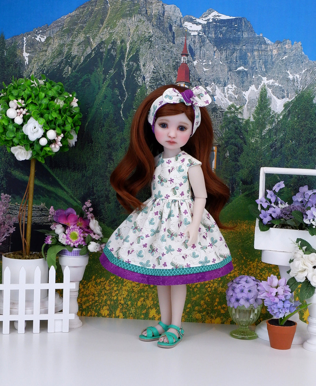 Fluttering Butterfly - dress with sandals for Ruby Red Fashion Friends doll
