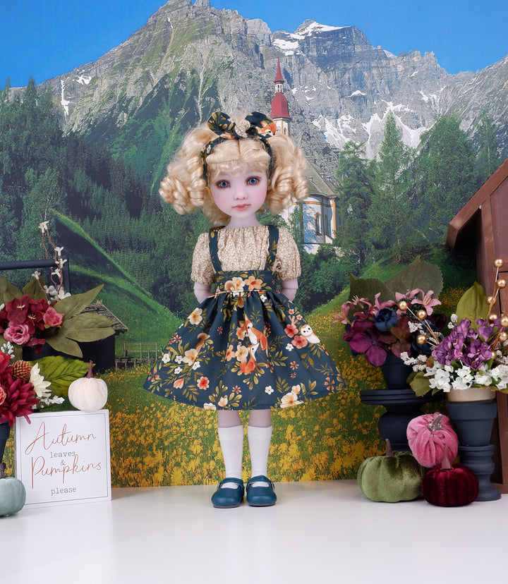 Fox Thicket - blouse & jumper with shoes for Ruby Red Fashion Friends doll