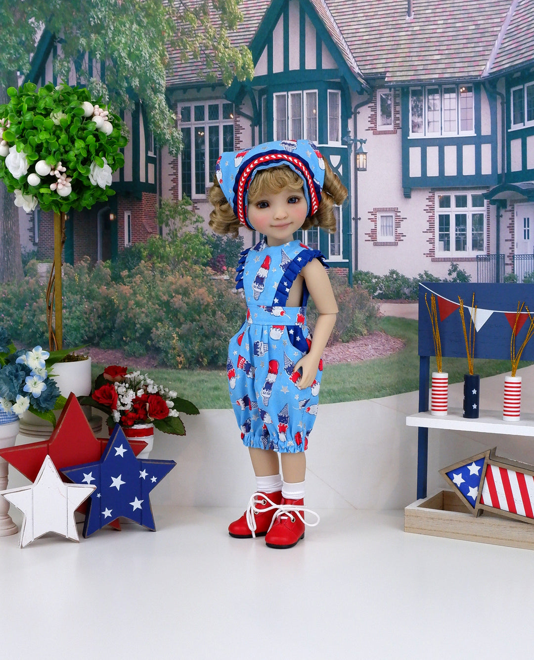 Freedom Cones - romper with boots for Ruby Red Fashion Friends doll