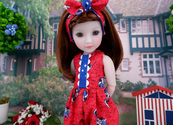 Freedom Minnie & Mickey - romper with boots for Ruby Red Fashion Friends doll