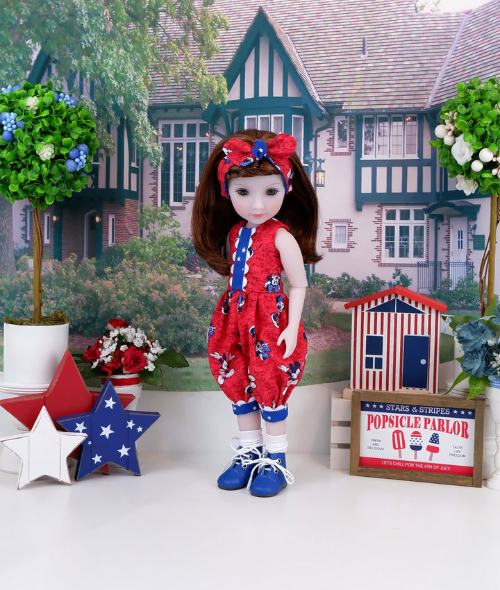 Freedom Minnie & Mickey - romper with boots for Ruby Red Fashion Friends doll