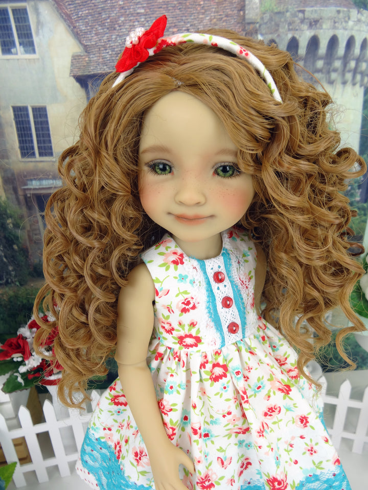 Fresh Flowers - dress with boots for Ruby Red Fashion Friends doll