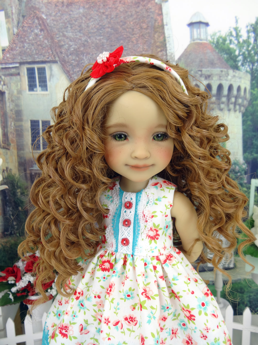 Fresh Flowers - dress with boots for Ruby Red Fashion Friends doll