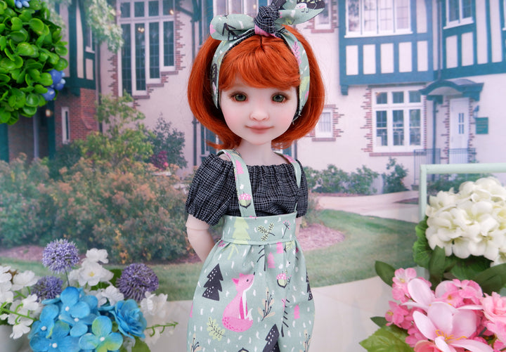 Friendly Forest - blouse & suspender pants with boots for Ruby Red Fashion Friends doll