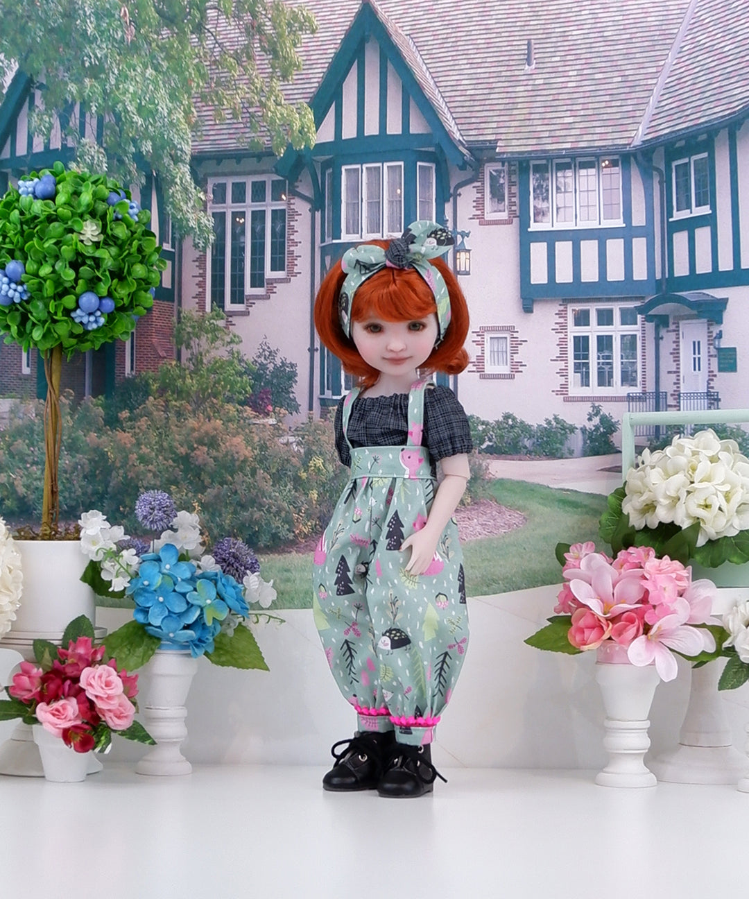 Friendly Forest - blouse & suspender pants with boots for Ruby Red Fashion Friends doll