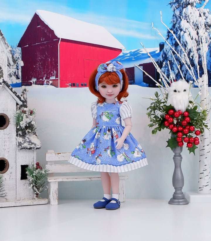 Frosted Snowman - dress and shoes for Ruby Red Fashion Friends doll