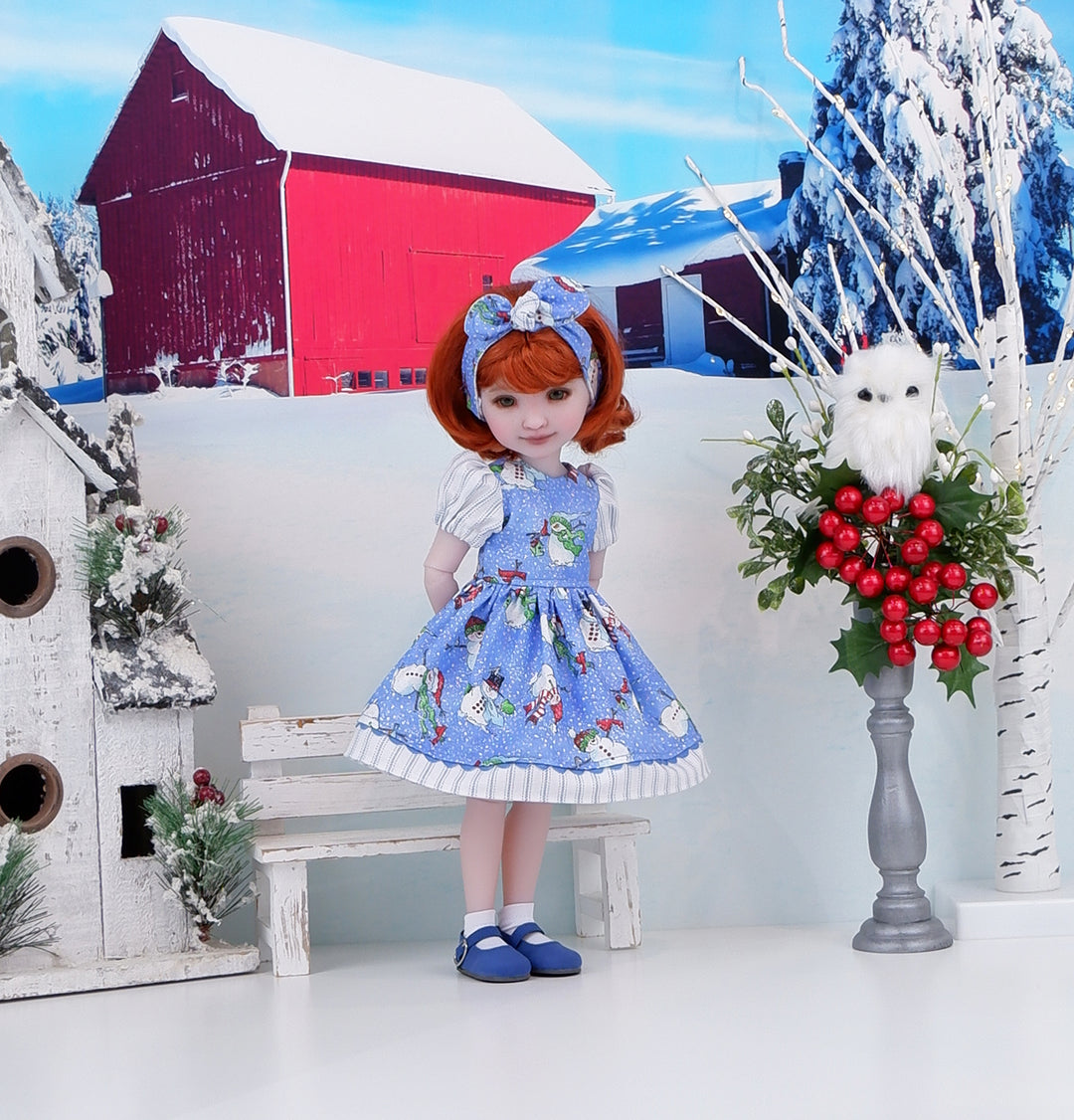 Frosted Snowman - dress and shoes for Ruby Red Fashion Friends doll