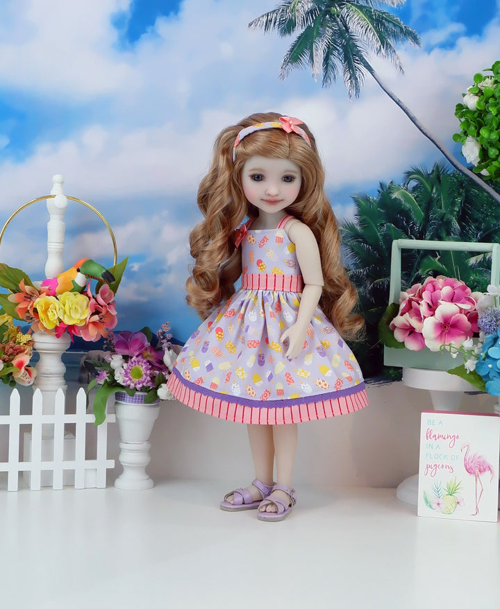 Frozen Treats - dress with sandals for Ruby Red Fashion Friends doll