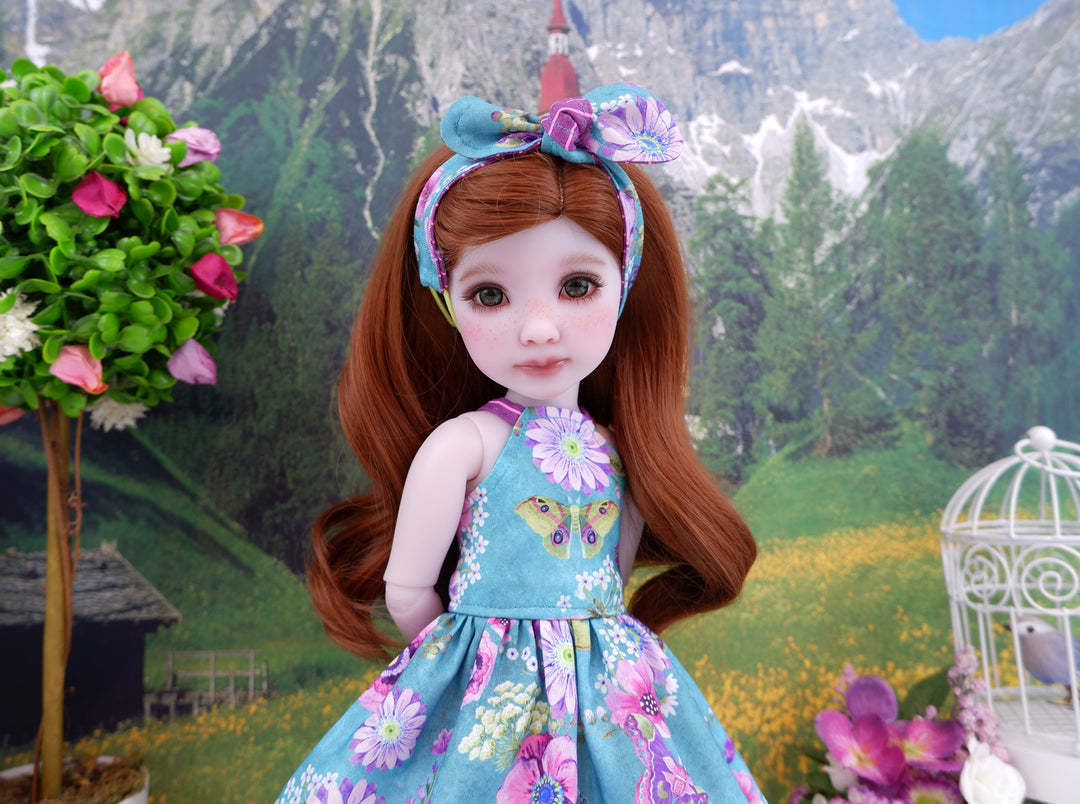 Garden Butterflies - dress and sandals for Ruby Red Fashion Friends doll
