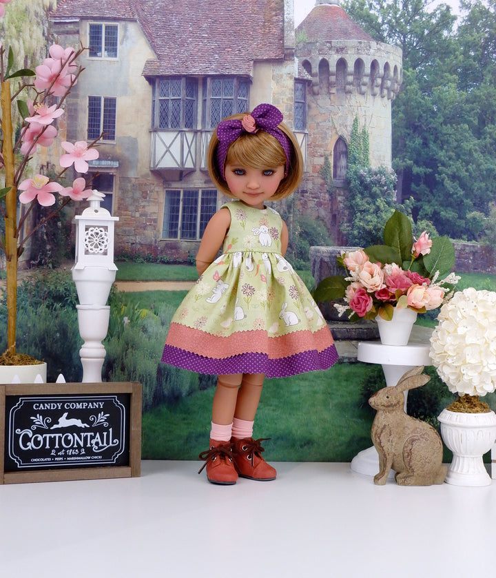 Garden Cottontail - dress with boots for Ruby Red Fashion Friends doll