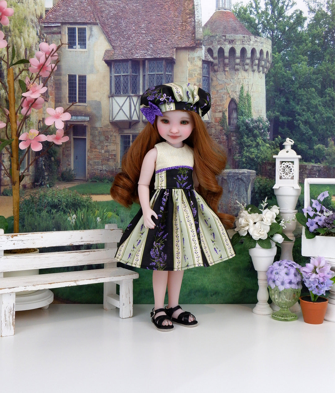 Garden Lavender - dress and sandals for Ruby Red Fashion Friends doll