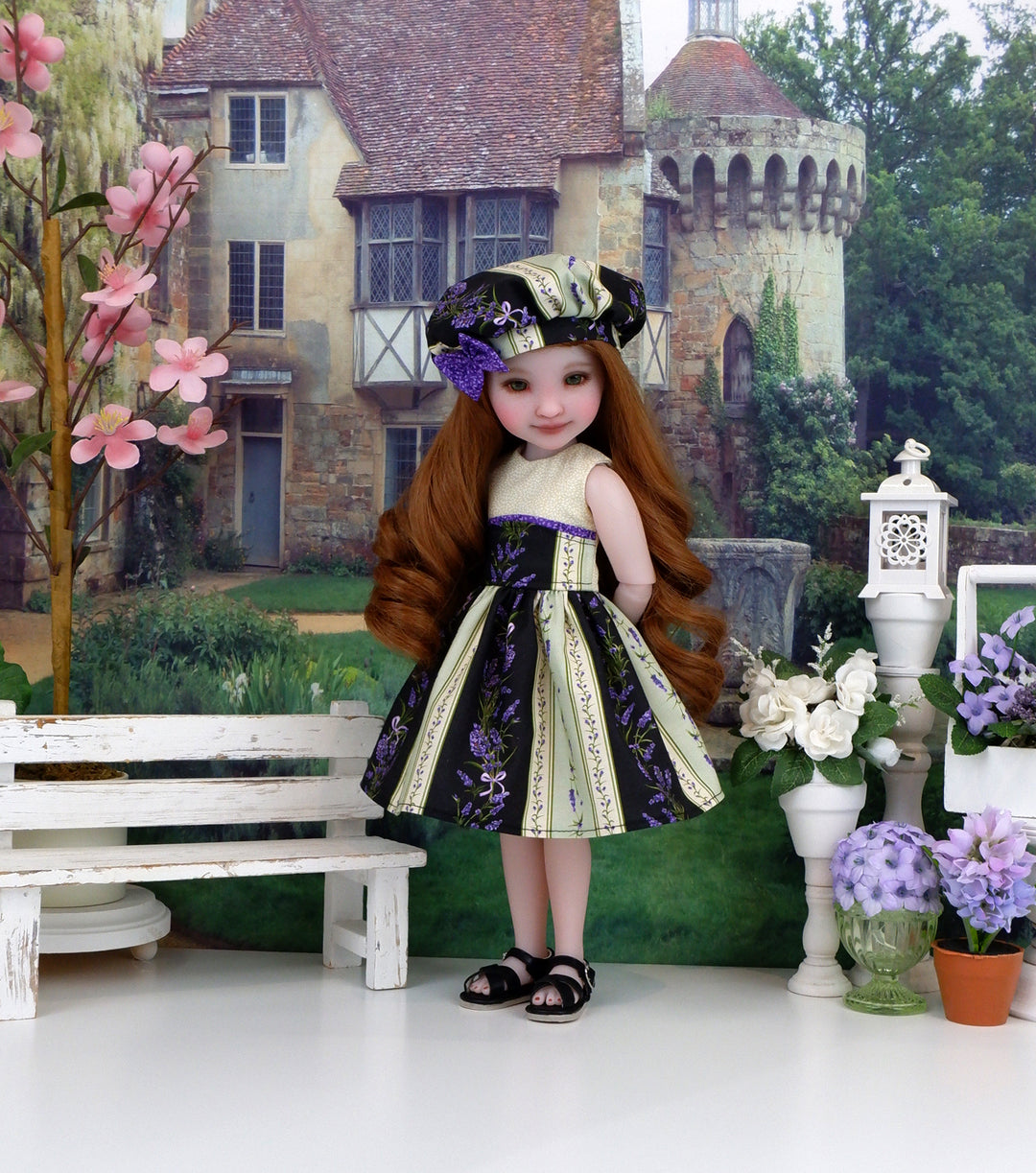 Garden Lavender - dress and sandals for Ruby Red Fashion Friends doll