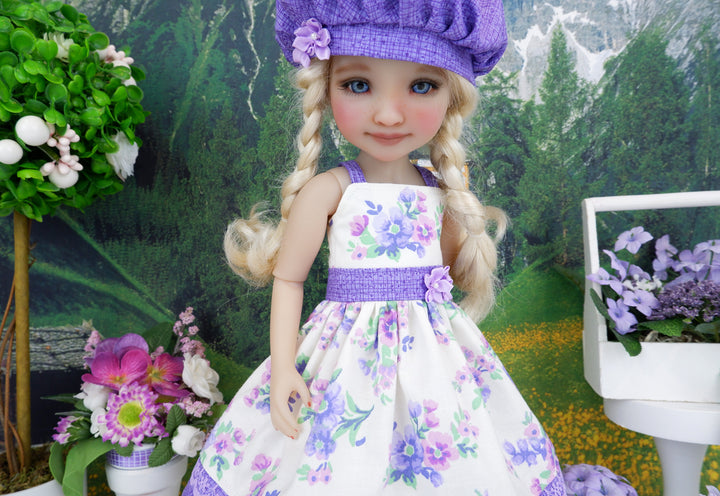 Garden Purples - dress with sandals for Ruby Red Fashion Friends doll