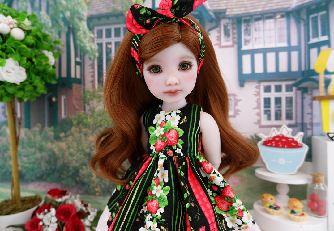 Garden Strawberries - dress and boots for Ruby Red Fashion Friends doll