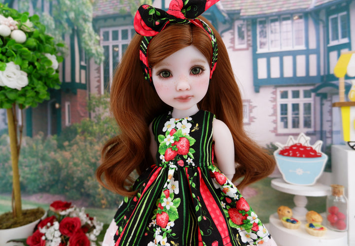 Garden Strawberries - dress and boots for Ruby Red Fashion Friends doll