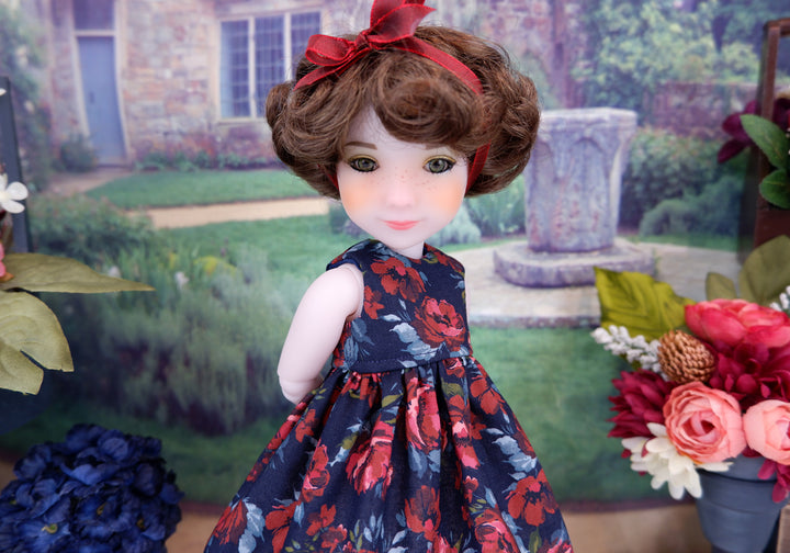 Garnet Rose - dress and shoes for Ruby Red Siblies doll
