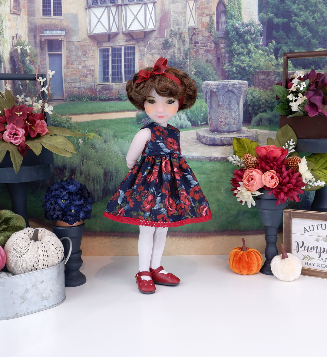 Garnet Rose - dress and shoes for Ruby Red Siblies doll