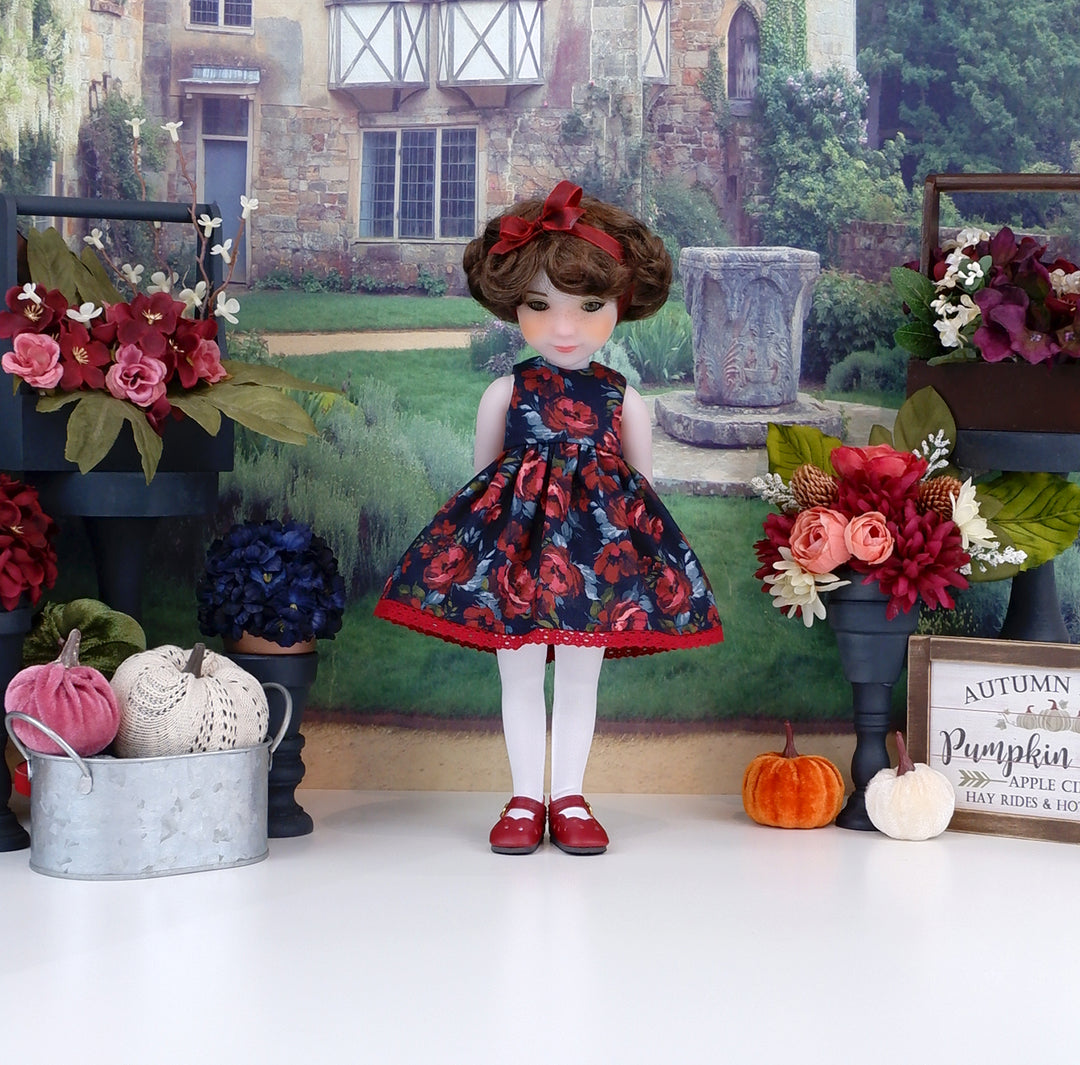 Garnet Rose - dress and shoes for Ruby Red Siblies doll
