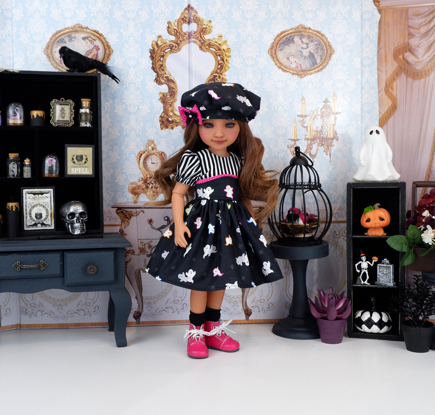 Ghostly Girl - dress and boots for Ruby Red Fashion Friends doll